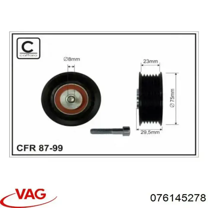 Rolo de reguladora de tensão da correia de transmissão VAG 076145278 preço, a partir de 17,96 USD