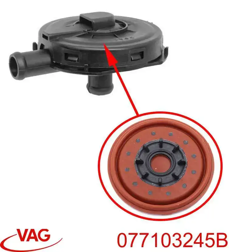 Válvula PCV de ventilação dos gases de cárter VAG 077103245B preço, a partir de 19,75 USD
