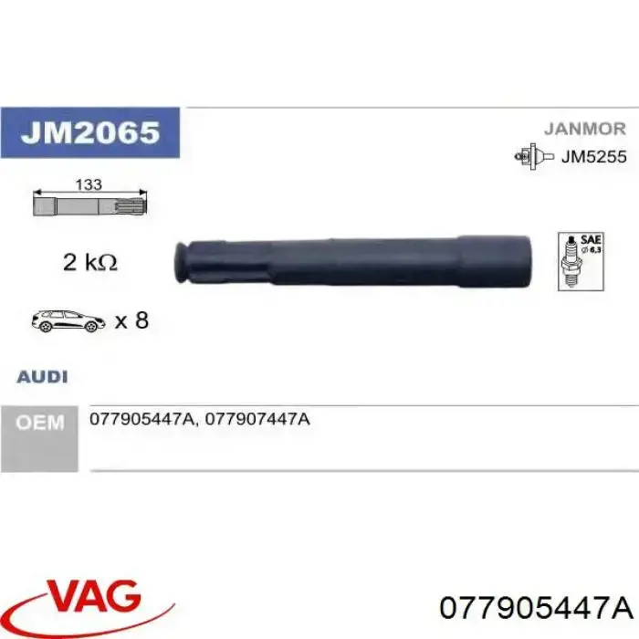 Compre 077905447A VAG Ponta da vela de ignição