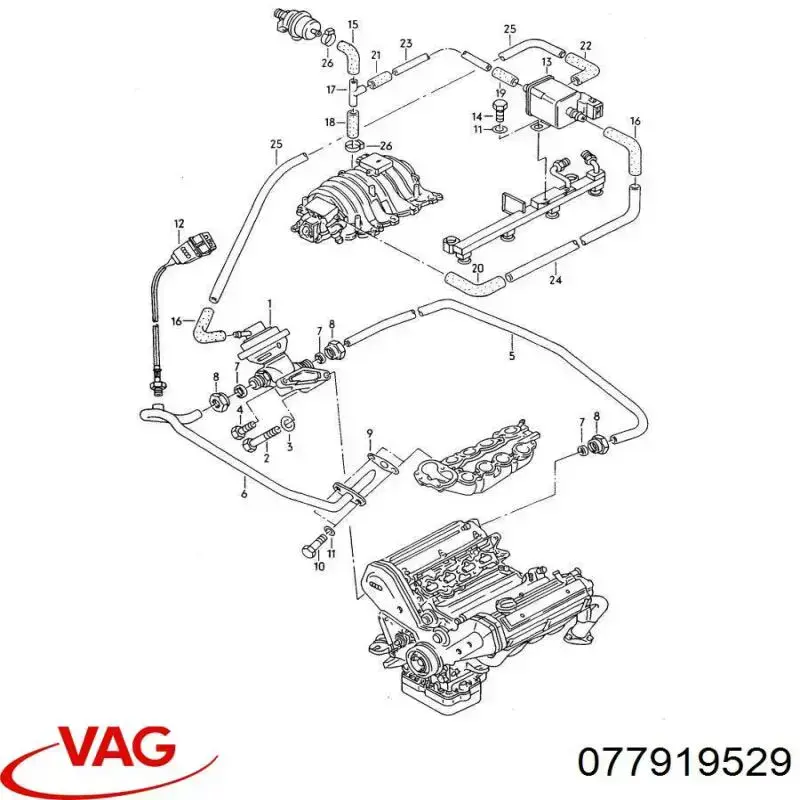 Sensor de temperatura da mistura de ar VAG 077919529 preço, a partir de  