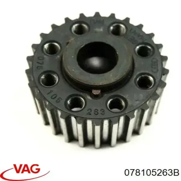 Engrenagem de cadeia da roda dentada de acionamento de cambota de motor VAG 078105263B preço, a partir de  