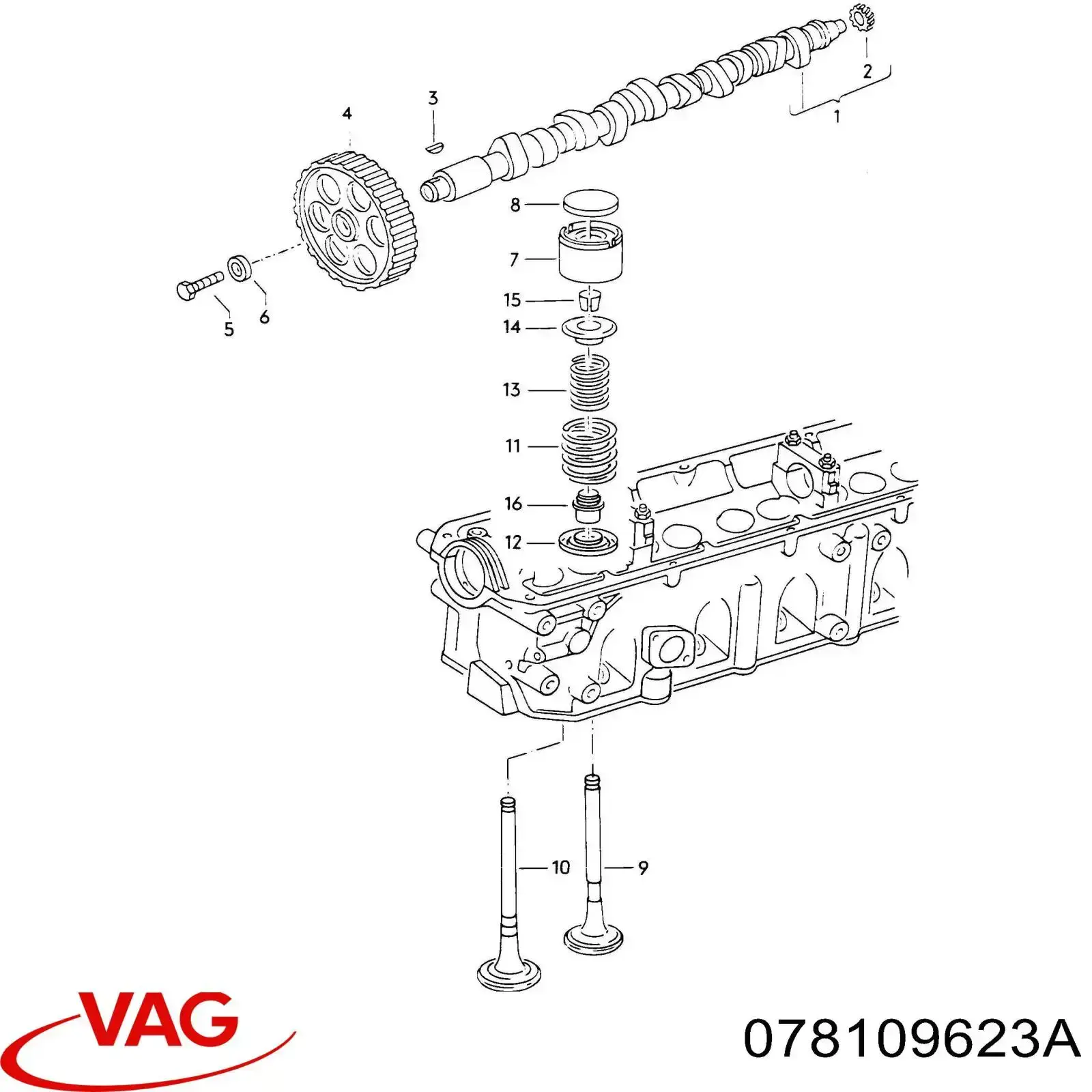  VAG 078109623 preço, a partir de 37,15 USD