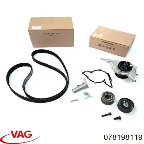 Compre 078198119 VAG Correia do mecanismo de distribuição de gás, kit