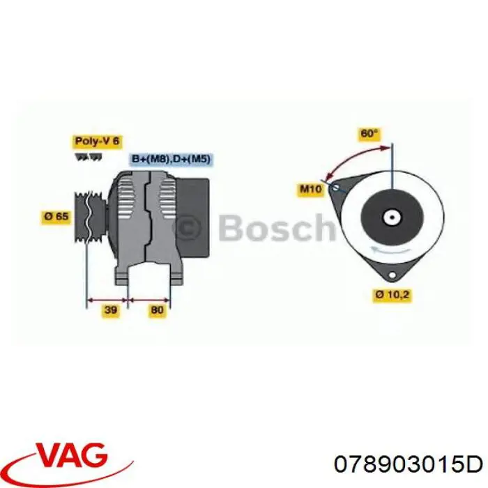 Gerador VAG 078903015D preço, a partir de 52,43 USD