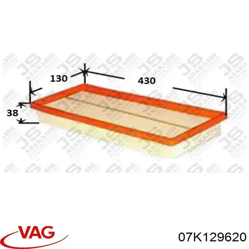 Filtro de ar VAG 07K129620 preço, a partir de 31,95 USD
