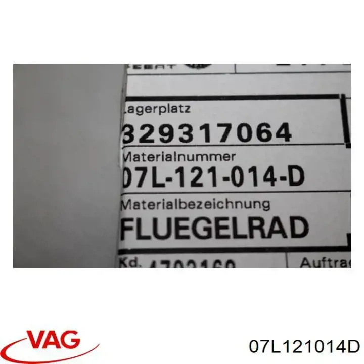 Bomba de água (bomba) de esfriamento VAG 07L121014D preço, a partir de 1118,23 USD