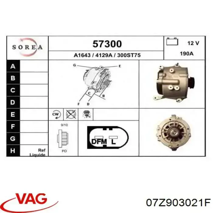 Compre 07Z903021F VAG Gerador