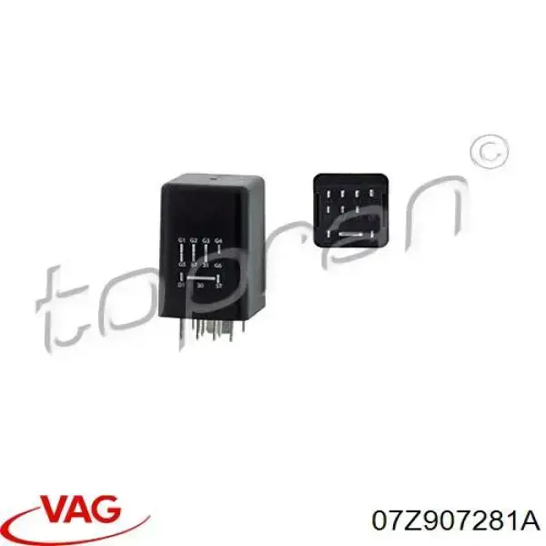 Relê das velas de incandescência VAG 07Z907281A preço, a partir de 75,86 USD