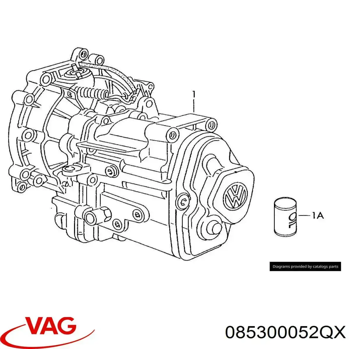 085300052QX VAG Caixa de Mudança montada (caixa mecânica de velocidades)