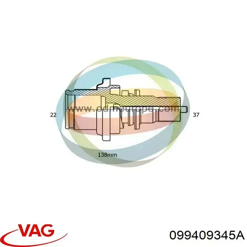 099409345A VAG Veio de acionamento do semieixo intermédio