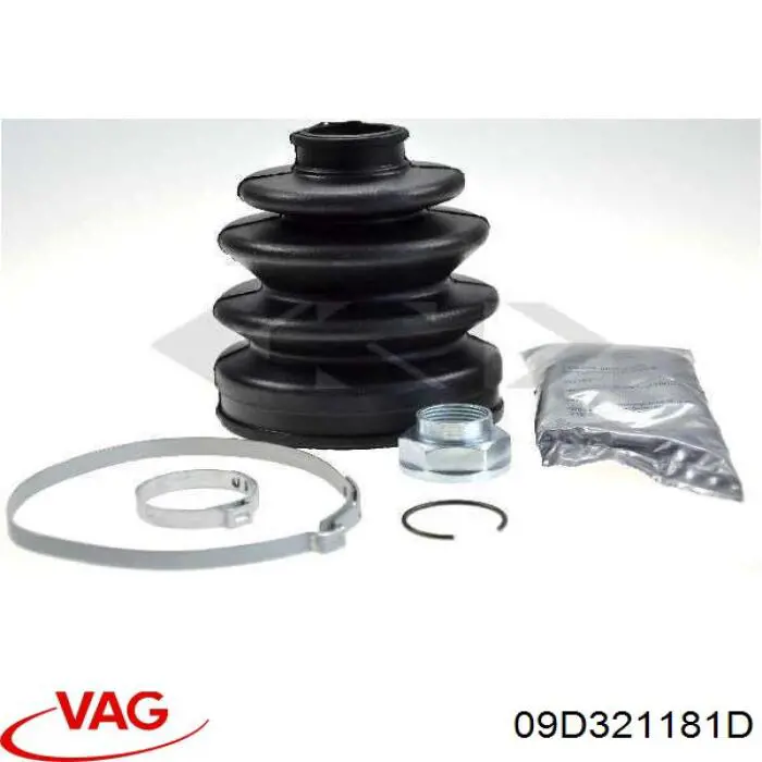 09D321181D VAG Vedação da Caixa Automática de Mudança (de árvore de saída/primária)