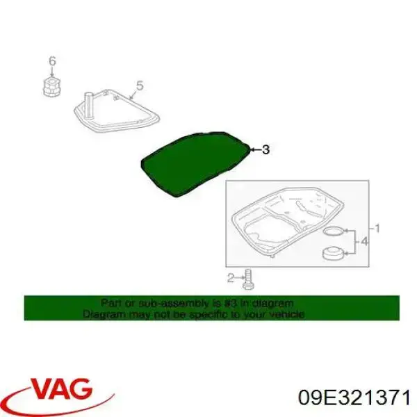 Compre 09E321371 VAG Vedante de panela da Caixa Automática de Mudança/Caixa Mecânica de Mudança