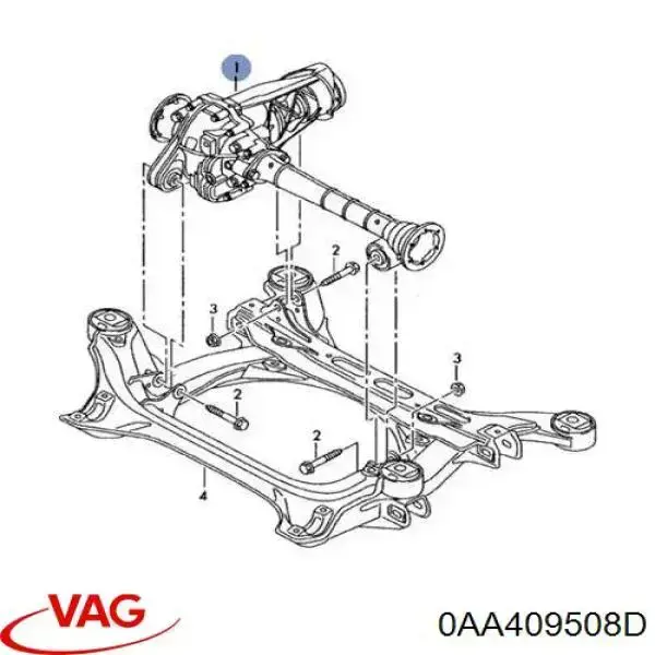 Redutor do eixo dianteiro VAG 0AA409508D preço, a partir de 354,75 USD