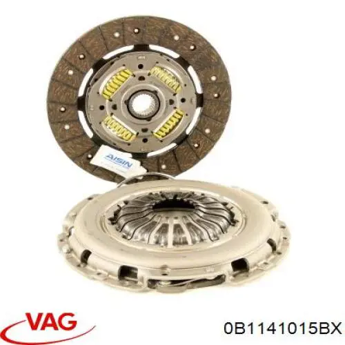 0B1141015BX VAG Kit de embraiagem (3 peças)