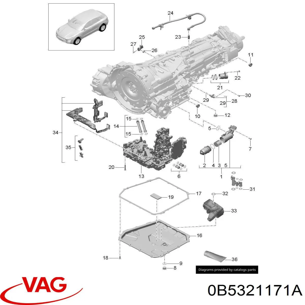  VAG 0B5321171A preço, a partir de 45,03 USD