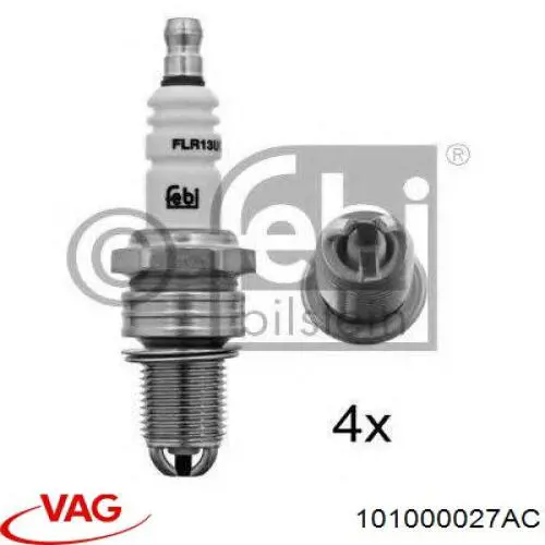 Vela de ignição VAG 101000027AC preço, a partir de 8,76 USD