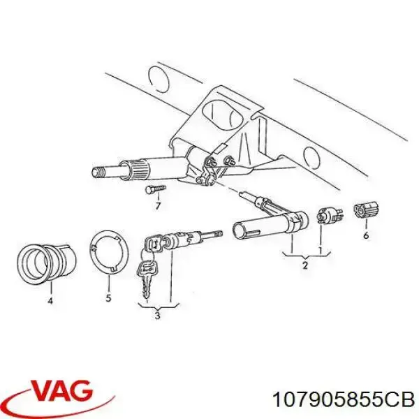 Trinco de fecho de ignição para Seat Ibiza III 6L1