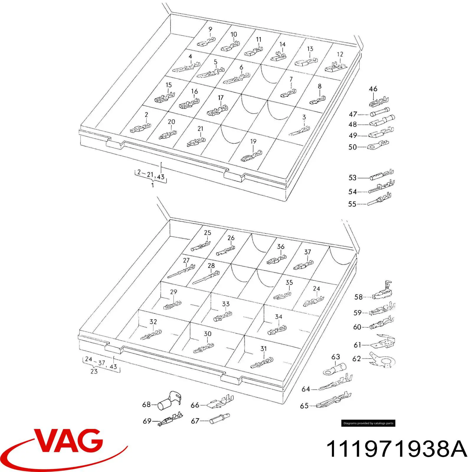 Pino do cabo VAG 111971938A preço, a partir de 2,08 USD