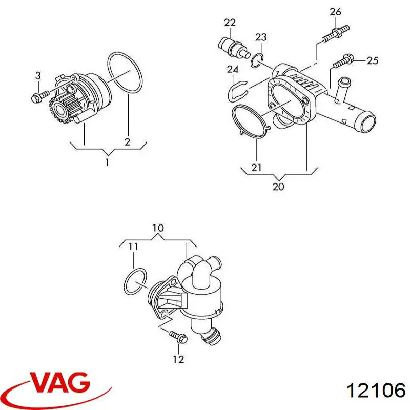  VAG 12106 preço, a partir de 62,59 USD