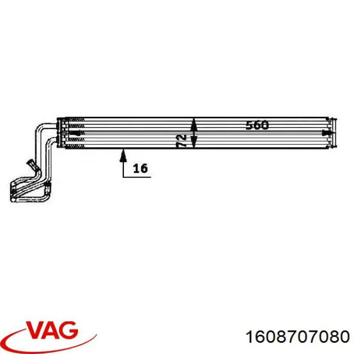 Compre 1608707080 VAG Reforçador do pára-choque traseiro