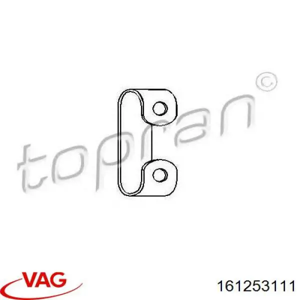 Compre 161253111 VAG Braçadeira de silenciador dianteira