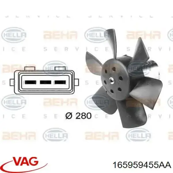 Compre 165959455AA VAG Ventilador elétrico de esfriamento montado (motor + roda de aletas)