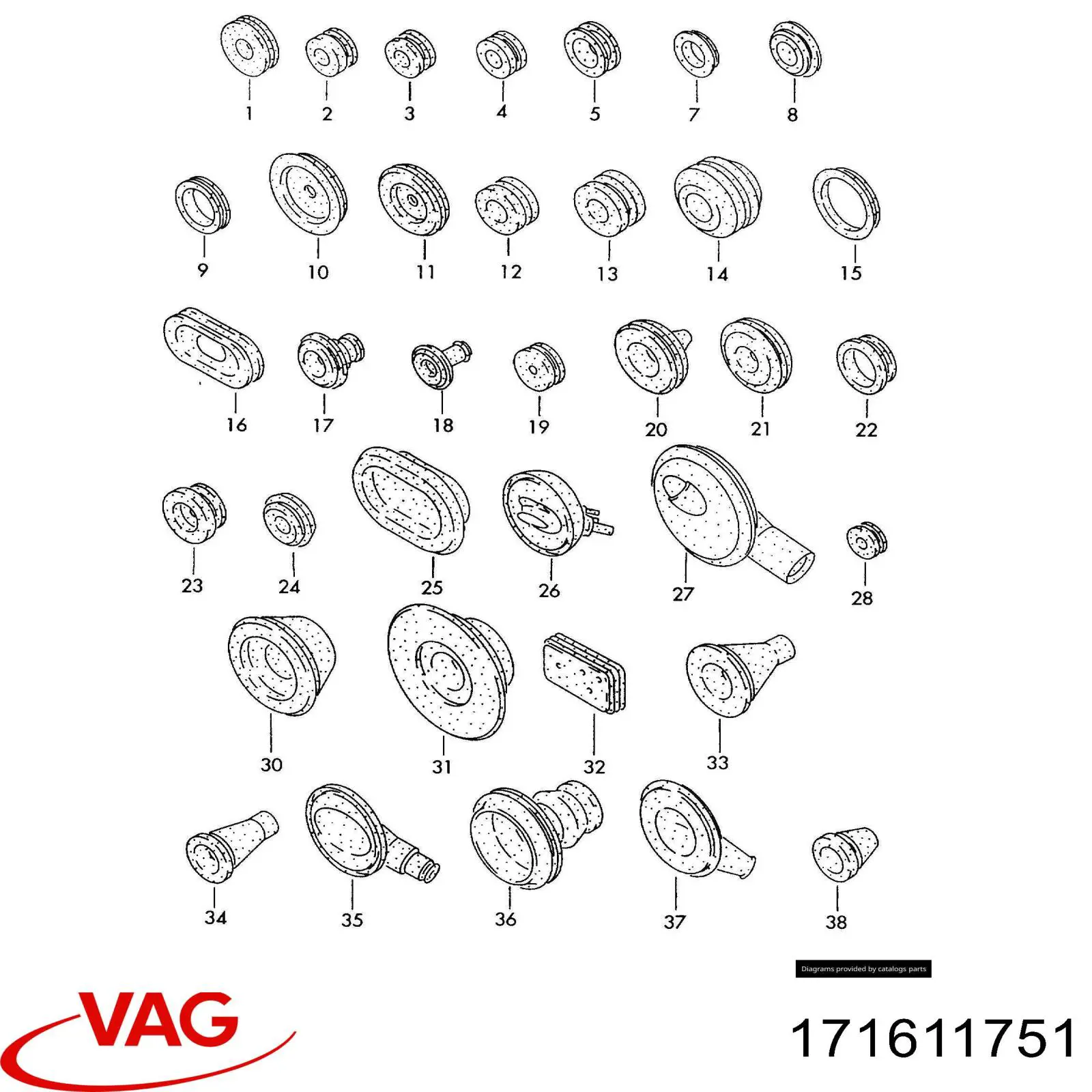  VAG 171611751 preço, a partir de 7,70 USD