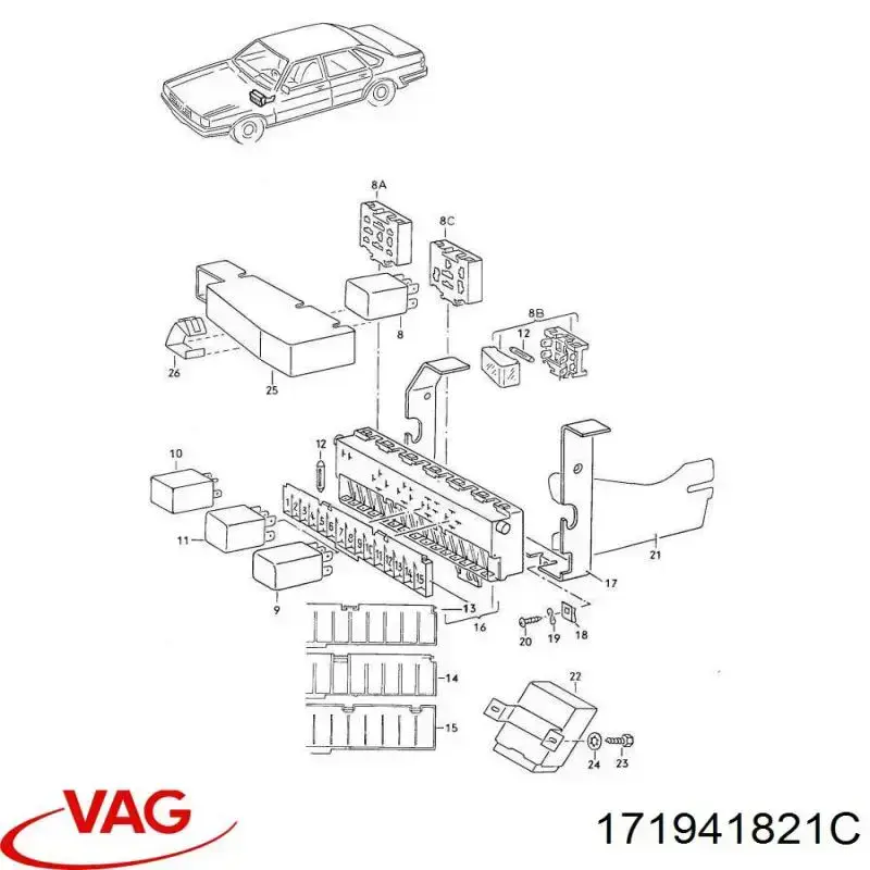 171941821C VAG Unidade de dispositivos de segurança