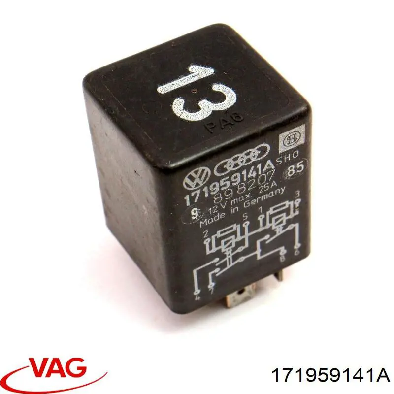 Relê de aparelho de ar condicionado VAG 171959141A preço, a partir de 15,66 USD