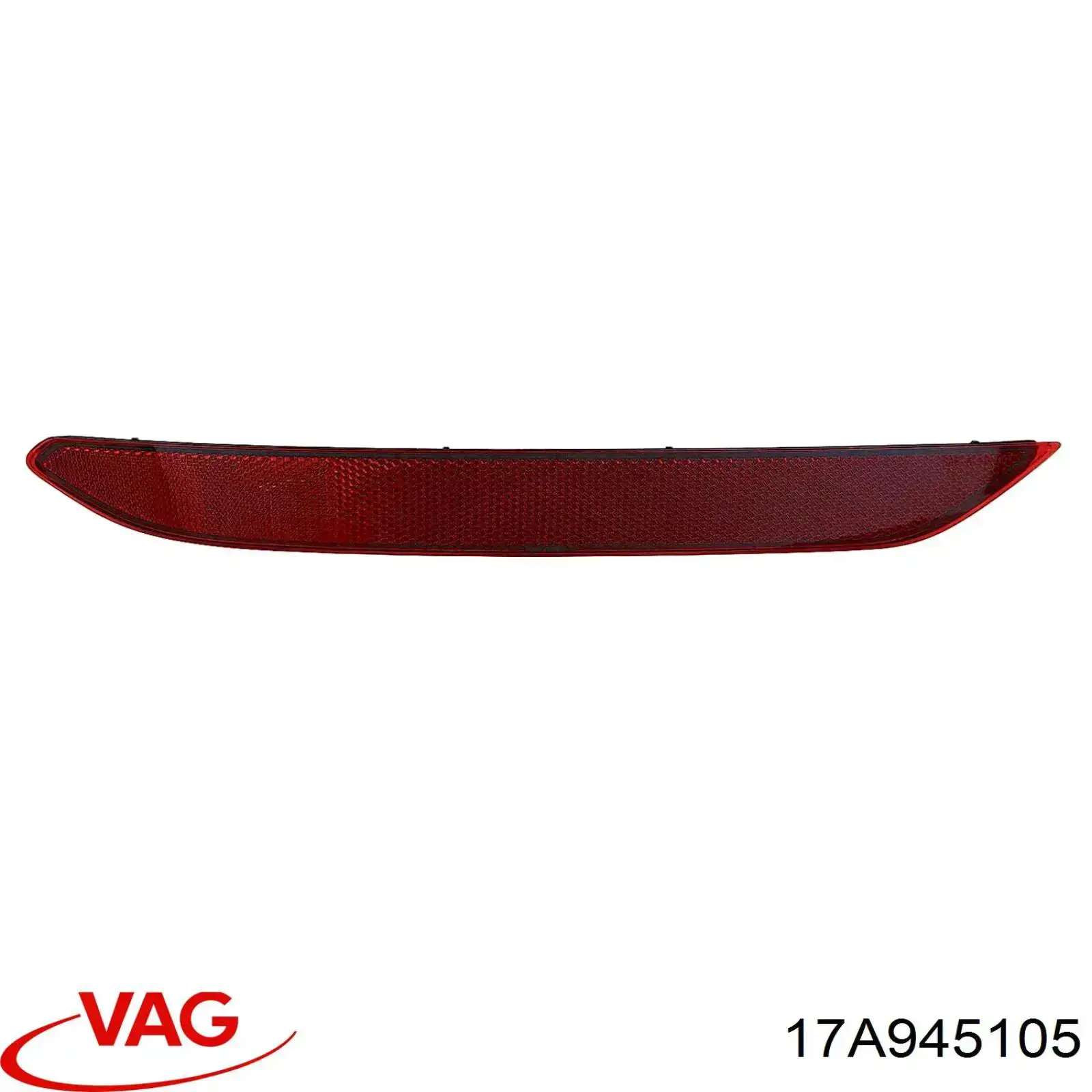 17A945105 VAG Retrorrefletor (refletor) do pára-choque traseiro esquerdo
