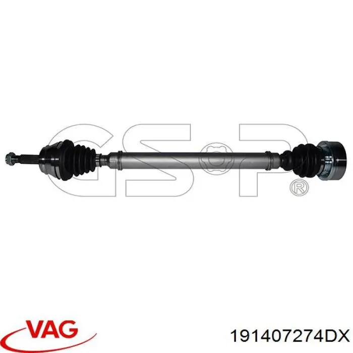 Semieixo (acionador) dianteiro direito VAG 191407274DX preço, a partir de 73,34 USD
