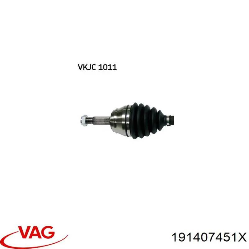 Semieixo (acionador) dianteiro esquerdo VAG 191407451X preço, a partir de 98,83 USD