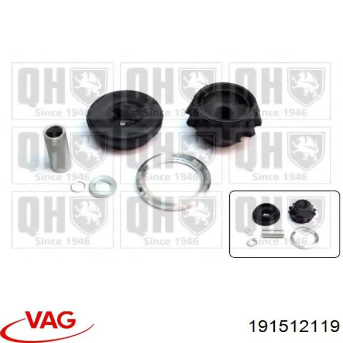 Compre 191512119 VAG Rolamento de suporte do amortecedor traseiro