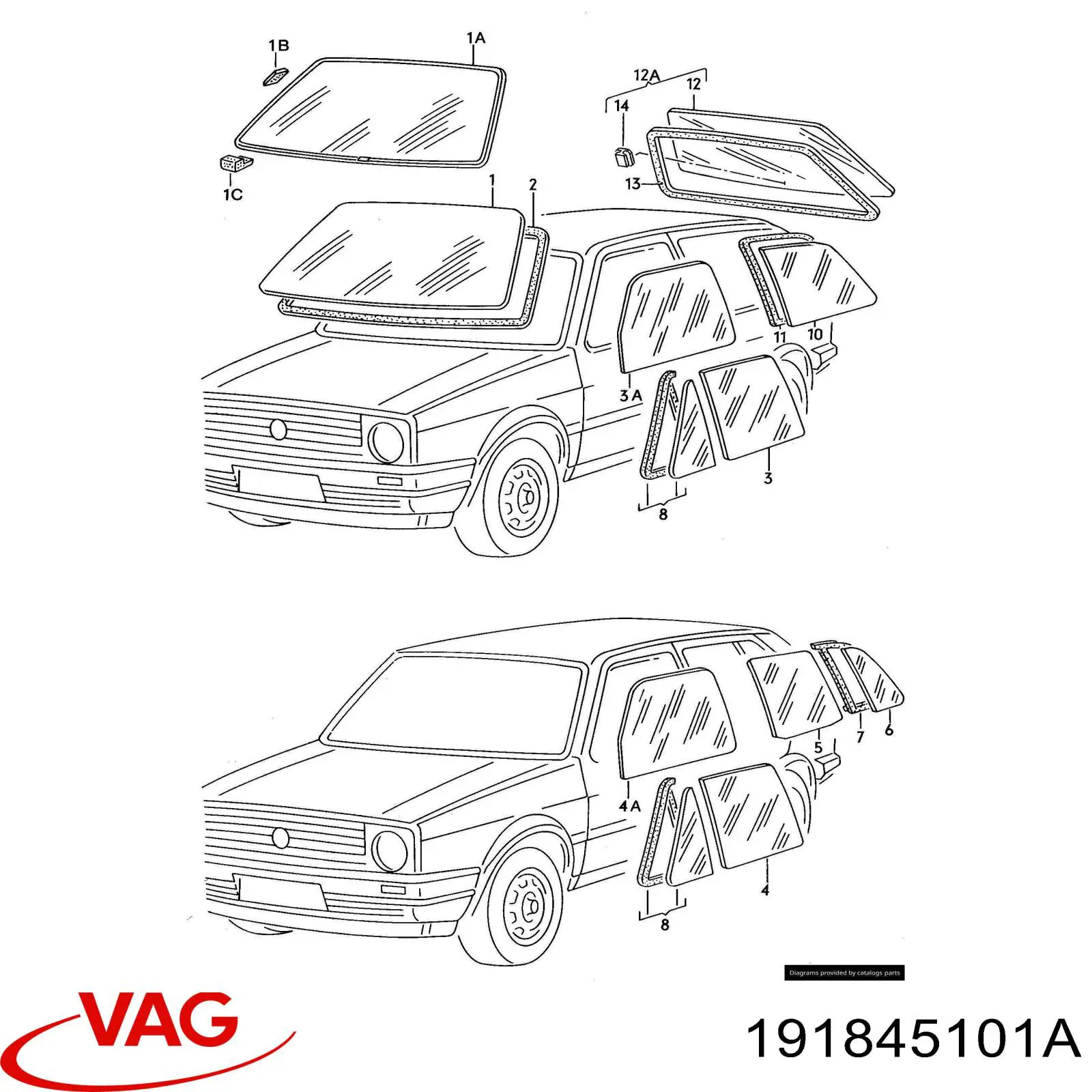 191845101 VAG Pára-brisas