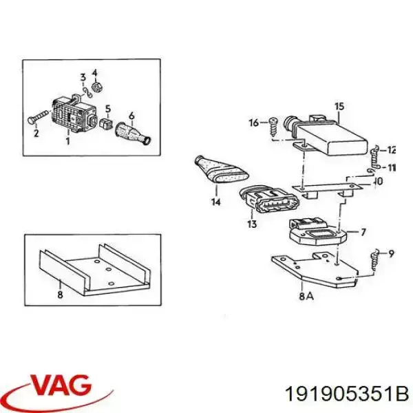Módulo de ignição (comutador) VAG 191905351B preço, a partir de 37,61 USD