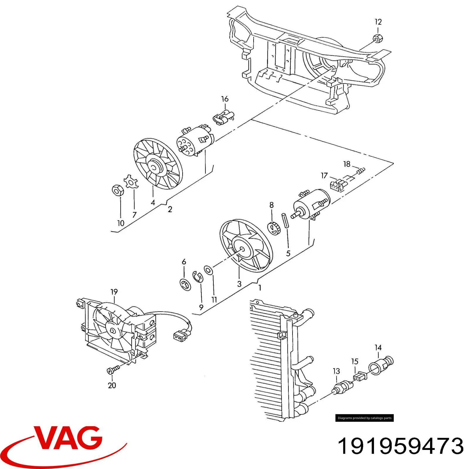  VAG 191959473 preço, a partir de 8,40 USD