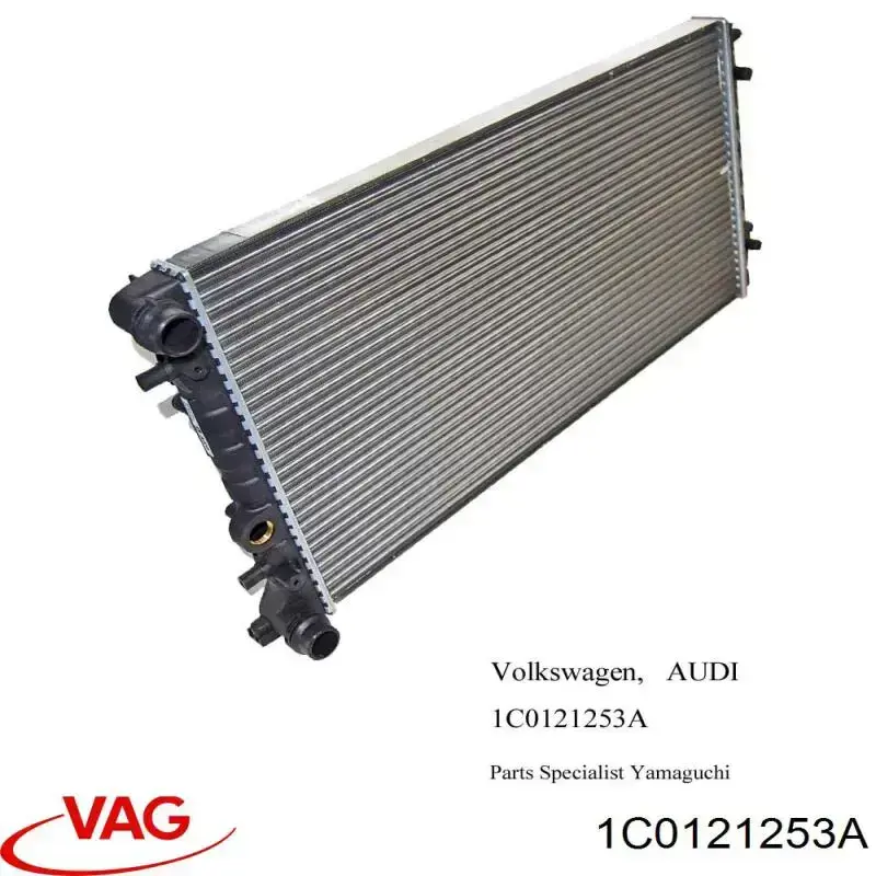 Compre 1C0121253A VAG Radiador de esfriamento de motor