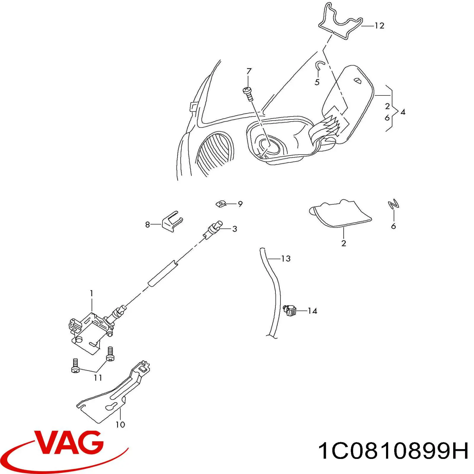  VAG 1C0810899H preço, a partir de 55,09 USD