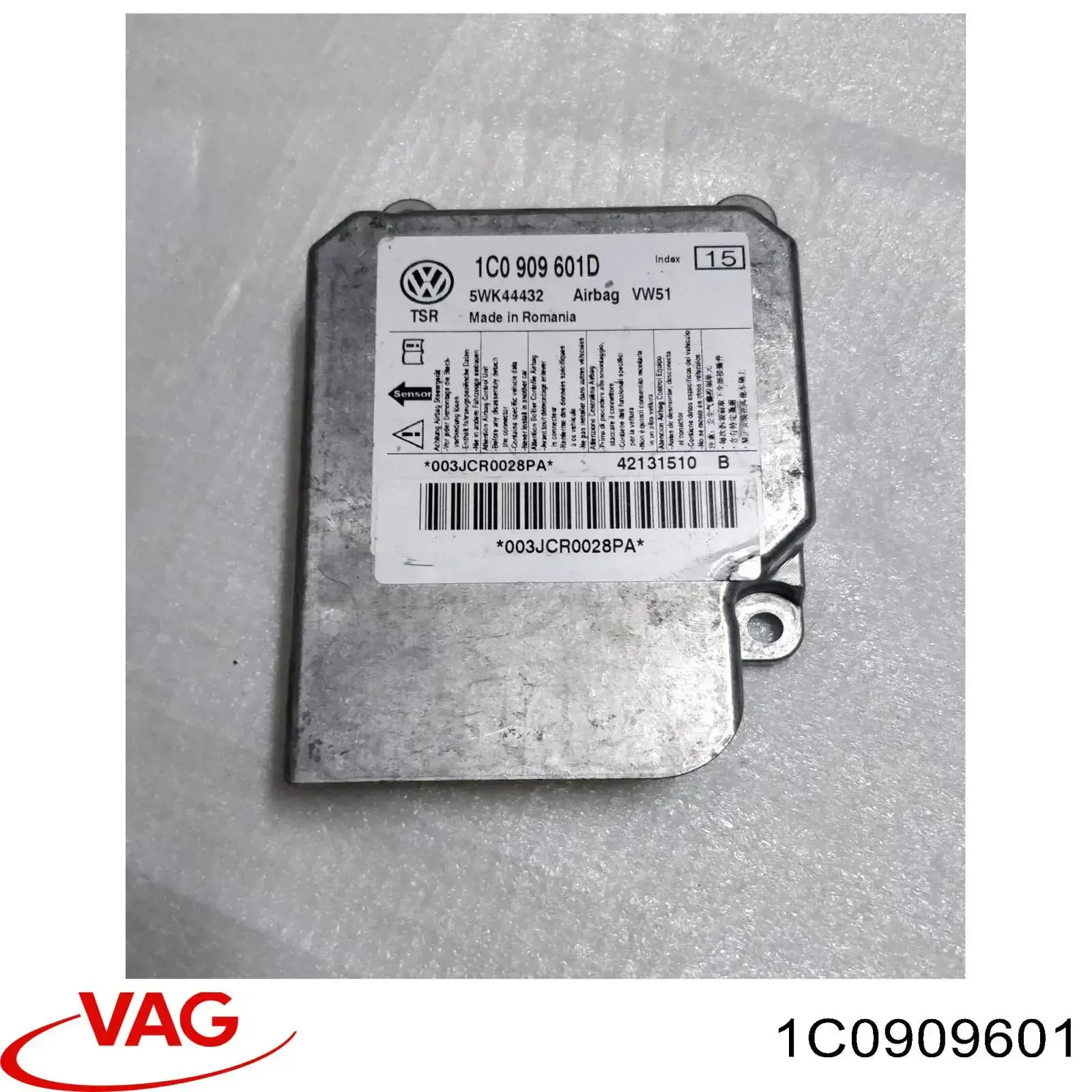 Compre 1C0909601 VAG Módulo processador de controlo da bolsa de ar (Centralina eletrônica AIRBAG)