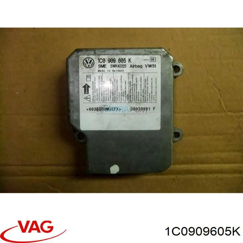 Módulo processador de controlo da bolsa de ar (Centralina eletrônica AIRBAG) VAG 1C0909605K preço, a partir de 62,99 USD