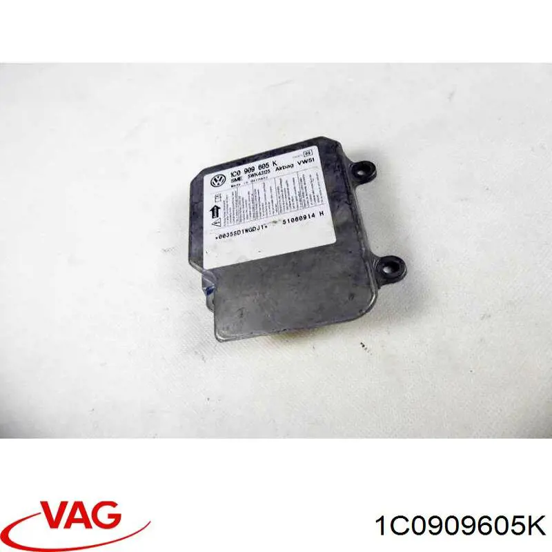 Compre 1C0909605K VAG Módulo processador de controlo da bolsa de ar (Centralina eletrônica AIRBAG)