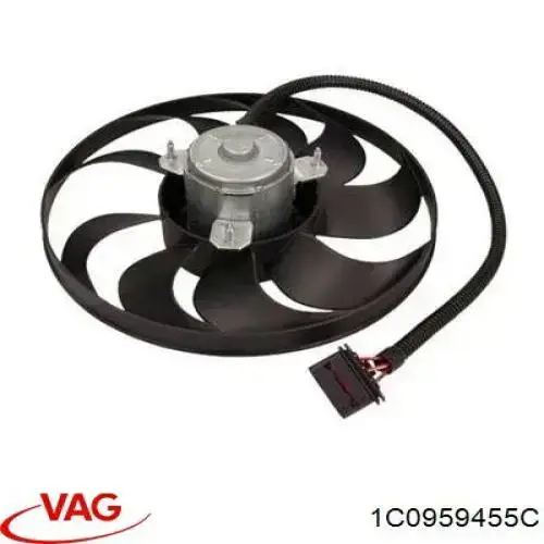 Ventilador elétrico de esfriamento montado (motor + roda de aletas) direito VAG 1C0959455C preço, a partir de 91,94 USD