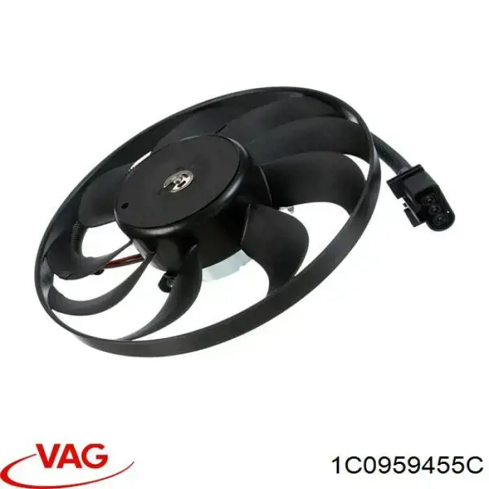 Compre 1C0959455C VAG Ventilador elétrico de esfriamento montado (motor + roda de aletas) direito