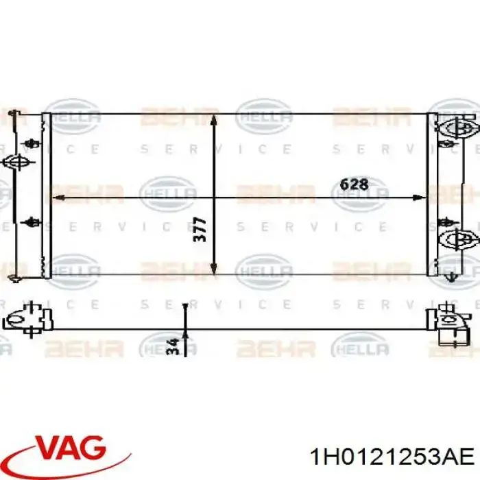 Radiador de esfriamento de motor VAG 1H0121253AE preço, a partir de 73,31 USD