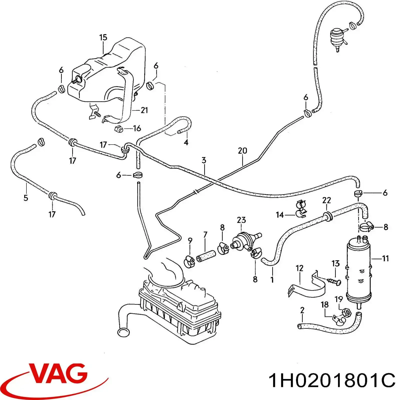 Adsorvedor dos vapores de combustível VAG 1H0201801C preço, a partir de 31,07 USD