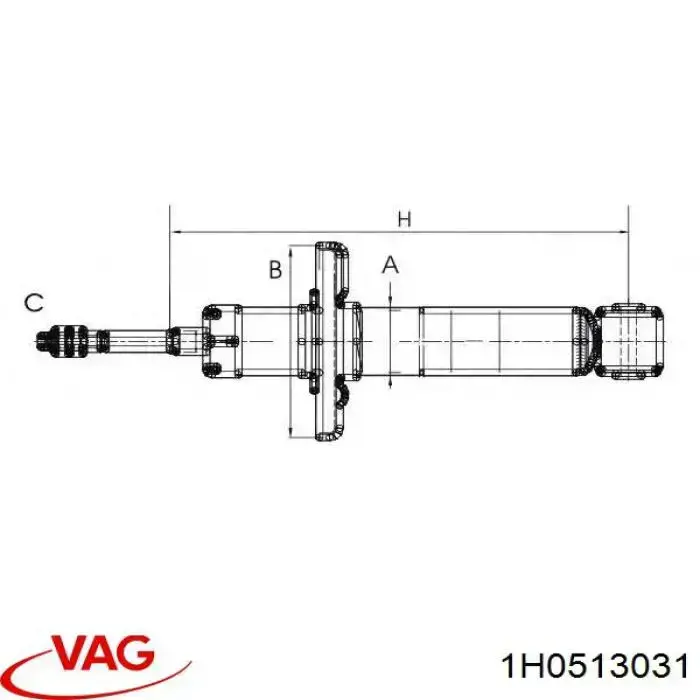 Compre 1H0513031 VAG Amortecedor traseiro