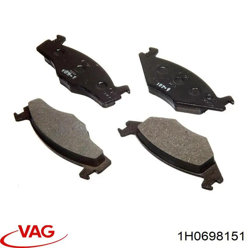 Compre 1H0698151 VAG Sapatas do freio dianteiras de disco