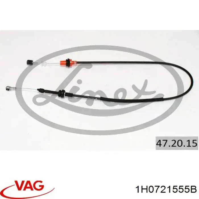 1H0721555B VAG Cabo/pedal de gás (de acelerador)