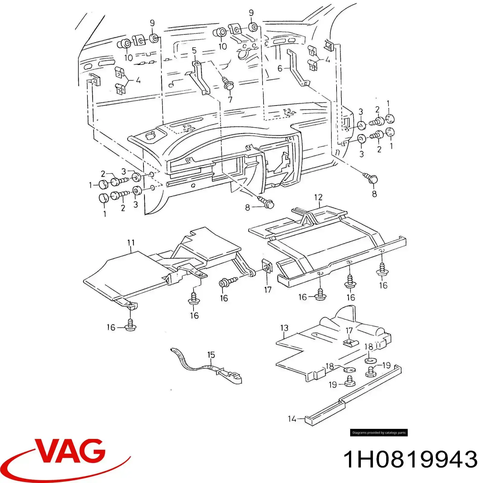  VAG 1H0819943 preço, a partir de  