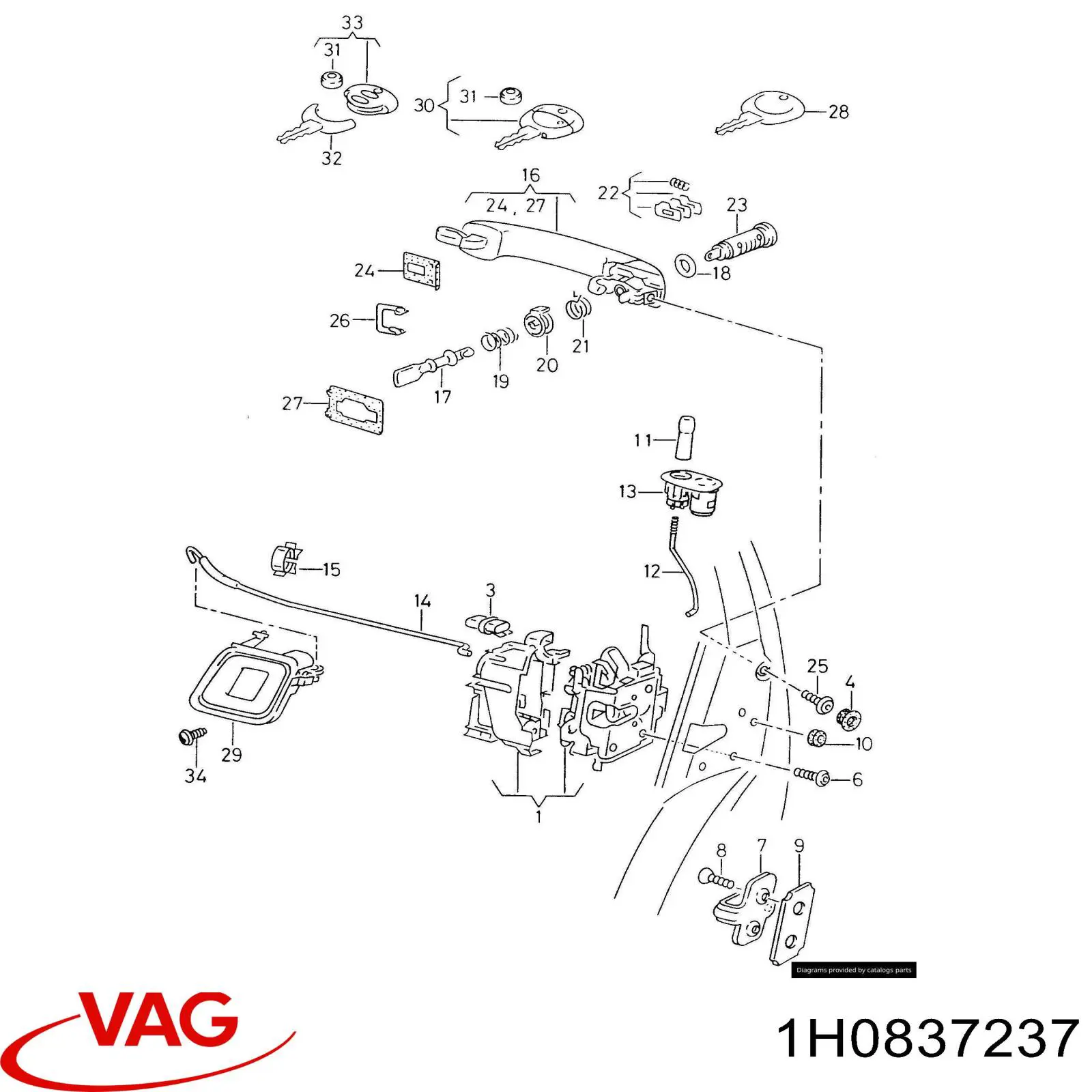  VAG 1H0837237 preço, a partir de 3,97 USD